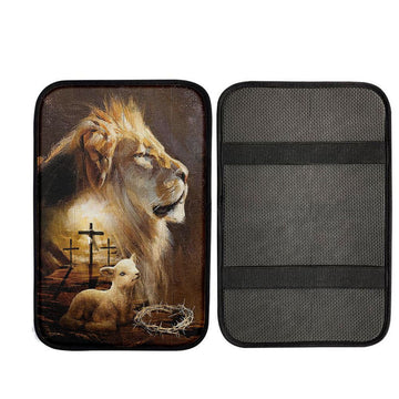 Uni Jesus Hand Schnauzer Flower Field Car Armrest Pad