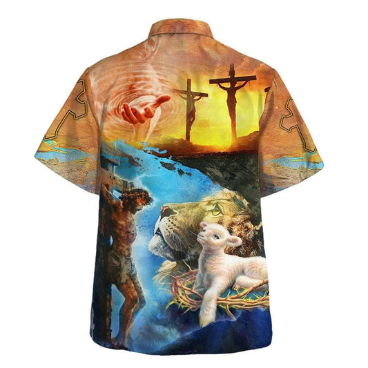 Unique Jesus Saves Lion And Lamb Christian Hawaiian Shirt