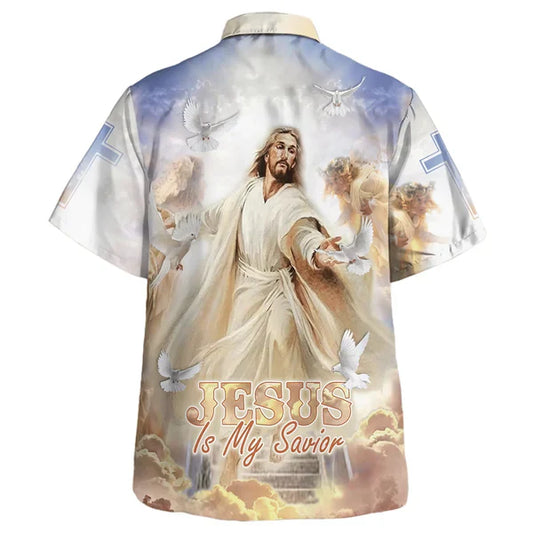UniJames Jesus Stretched Out His Hand Hawaiian Shirt - Jesus Is My Savior Hawaiian Shirts - Christian Hawaiian Shirt - Jesus Hawaiian Shirts