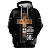 Uni Jesus The Lion Of Judah One Nation Under God 3D Hoodie