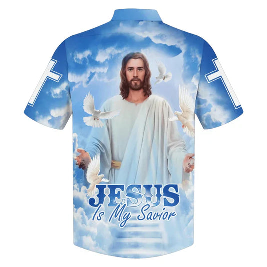 UniJames Jesus With His Arms Open Hawaiian Shirt - Jesus Is My Savior Hawaiian Shirts - Christian Hawaiian Shirt - Jesus Hawaiian Shirts