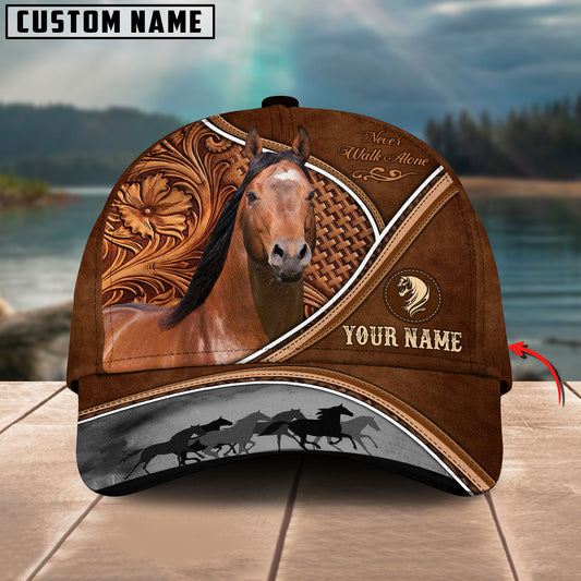 Uni American Quarter Horse Never Walk Alone Personalized Name Cap