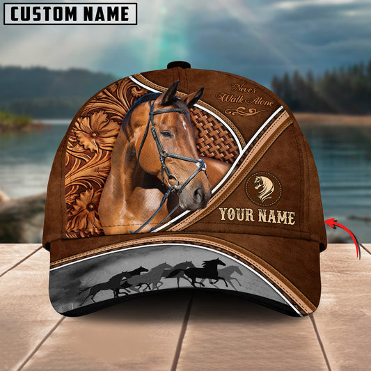 Uni Warmblood Horse Never Walk Alone Personalized Name Cap