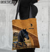 Unijames Friesian Horse Farm Lovers Custom Name 3D Tote Bag