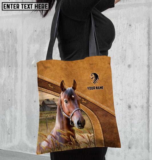 Unijames Morgan Horse Farm Lovers Custom Name 3D Tote Bag