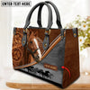 Unijames Thoroughbred Horse Carving Leather Pattern Custom Name 3D Leather Handbag