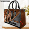 Unijames Horse Lovers Carving Leather Pattern Custom Name 3D Leather Handbag