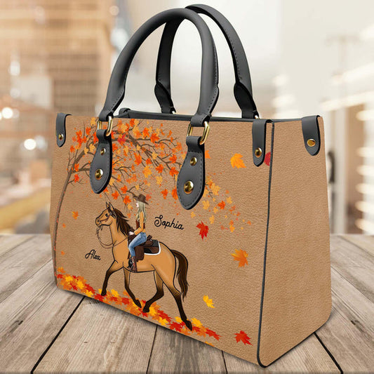 Unijames Horse Lovers Custom Name 3D Leather Handbag
