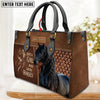 Unijames Friesian Horse Just A Girl Who Loves Horses Custom Name 3D Leather Handbag