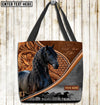 Unijames Friesian Horse Never Walk Alone Custom Name 3D Tote Bag
