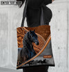 Unijames Friesian Horse Never Walk Alone Custom Name 3D Tote Bag