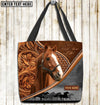 Unijames Thoroughbred Horse Never Walk Alone Custom Name 3D Tote Bag