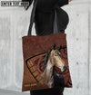 Unijames Hackney Horse Carving Leather Pattern Custom Name 3D Tote Bag