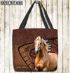 Unijames Palomino Horse Carving Leather Pattern Custom Name 3D Tote Bag