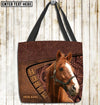Unijames Thoroughbred Horse Carving Leather Pattern Custom Name 3D Tote Bag