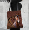 Unijames Morgan Horse Carving Leather Pattern Custom Name 3D Tote Bag