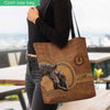 Unijames You're My Happy Place Horse Custom Name 3D Tote Bag
