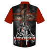 UniJames Lion And Warrior One Nation Under God Hawaiian Shirt - Best Hawaiian Shirts - Christian Hawaiian Shirt
