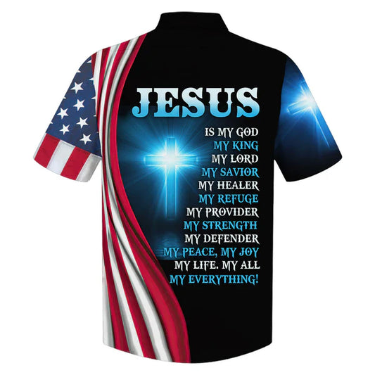 UniJames Lion Jesus Is My God My King Hawaiian Shirts - Christian Hawaiian Shirt - Hawaiian Shirts For Men
