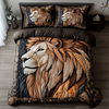 Lion Realm 3-Piece Quilted Bedding Set NCU0DK7352