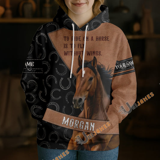 Uni Winter Morgan Horse Lover Personalized 3D Hoodie