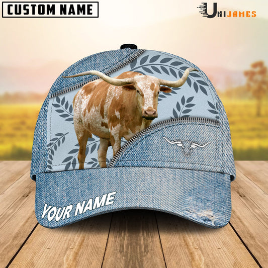 Uni Texas Longhorn Countryside Jean Pattern Customized Name Cap