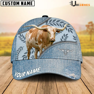 Uni Texas Longhorn Countryside Jean Pattern Customized Name Cap