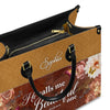 He Calls Me Beautiful One Leather Handbag, Butterfly Flower Leather Handbag, Design Handbag, Gifts for Women, CABLTB01031123.