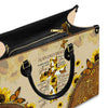 I Can Only Imagine Leather Handbag, Butterfly Sunflower Cross Leather Handbag, Gifts for Women, CABLTB02311023.