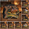 Unijames Personalized  Horse Ranch Landscape Leather Style Cap