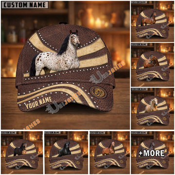 Unijames Personalized Horse Lover Vintage Leather Hat