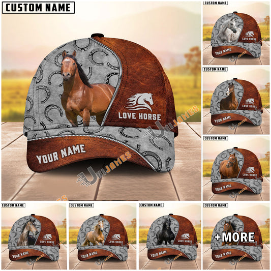 Unijames Personalized Horse Leather Patch Cap