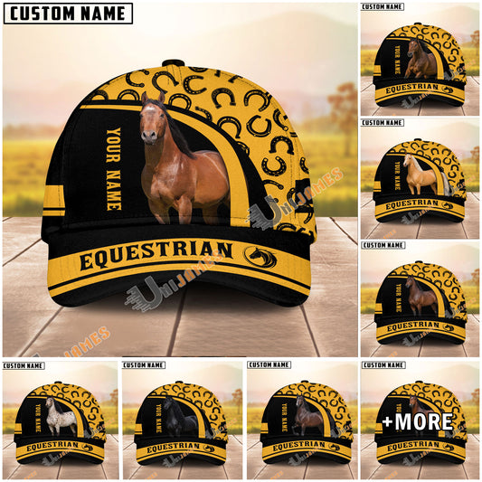Unijames Personalized Horse Lover Horseshoe Baseball Cap