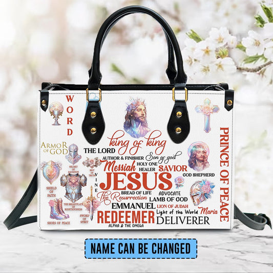 Jesus The Lord King Of King Leather Handbag, Handbag Design, Personalized Leather Handbag, Gifts for Women, CABLTB01051123.