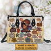 Personalized Designs with Women of Color, Bible Verses, and Zodiac Signs – Add Your Name for a Unique Touch, Handbag Design, Black Women Leather Handbag, Gifts for Women, CABLTB01191223.