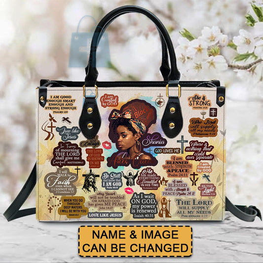 Personalized Designs with Women of Color, Bible Verses, and Zodiac Signs – Add Your Name for a Unique Touch, Handbag Design, Black Women Leather Handbag, Gifts for Women, CABLTB01191223.