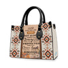 GOD Says You Are Leather Handbag, Vintage hand-woven southwest lacing design Leather Handbag, Gifts for Women, CABLTB01131023.