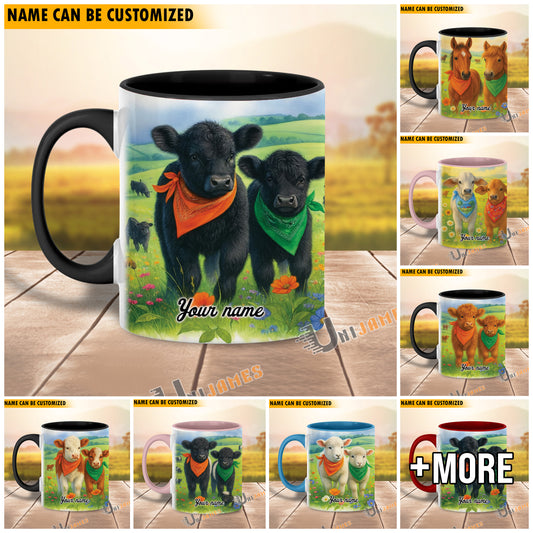 Uni Personalized Name Cow Mug for Farm Animal Lovers