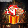 UniJames Personalized Name & Photo My First Christmas Santa Baby Acrylic Ornament