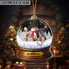UniJames Personalized Name & Photo Family Photo Christmas Snow Globe Acrylic Ornament