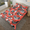 Uni Chicken Art Pattern Custom Name Bedding Set
