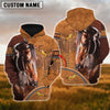 Uni Custom Name Horse Light Brown 3D Printed Hoodie