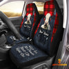 Uni Customized Name Holstein Jean Overalls Pattern Car Seat Covers (2Pcs)