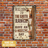 uni TX Longhorn Have An AMOO-SING Day All Printed 3D Metal Sign