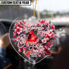 UniJames Personalized When Cardinals Appear, Angels Are Near Cardinal Memorial Heart Acrylic Ornament