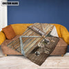 Uni Personalized Name Brown Swiss Barn Blanket