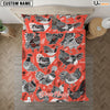 Uni Chicken Art Pattern Custom Name Bedding Set
