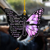 UniJames Faithful Butterfly Memorial Acrylic Ornament