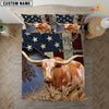 Uni Texas Longhorn America Customized Name 3D Bedding Set