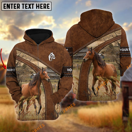 Uni Horse Custom Name On Sleeve 3D Hoodie